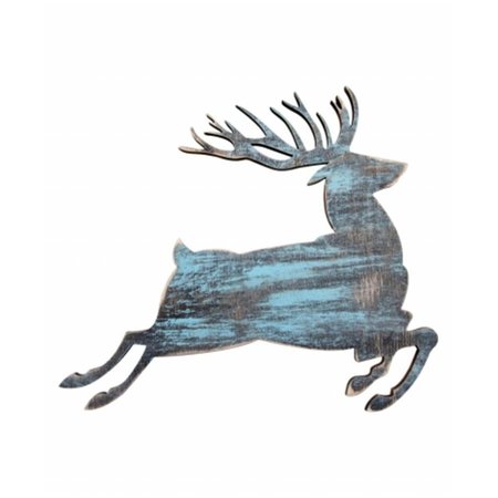 DARE2DECOR Reindeer Nature Animal Sign Rustic Wooden Wall Art - 18 in. DA2582271